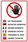 Cartello Vietato entrare in diverse lingue in alluminio/dibond 200 x 300 mm – 3 mm di spessore