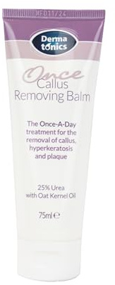 Dermatonics Once Callus Removing Balm with Urea, 75ml | Foot callus remover with oat kernel oil, softens hard, callused skin, suitable for diabetics, hard skin softener