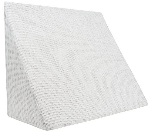 Formalind - Das Fantastische XL Keilkissen 60x50x30cm - Formstabiles XL Lesekissen für Bett & Couch. Lesekissen mit abnehmbarem & waschbarem Bezug. Vielfältiges Reflux Kissen. Weiß