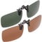 H&S Sonnenbrillen Klapp Aufsatz für Ihre Brille - 2er Set - Metall Clip Sonnenbrille zum Aufstecken für Brillenträger - Geeignet für Damen und Herren