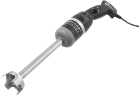 HENDI Mixeur plongeant, mélangeur-mixeur-plongeur-à main-à immersion-à tige, fouet compris(29cm), vitesse réglable, pour préparer jusqu'à 20 L, pied mixeur: 25cm, 230V, 250W, ø75x(H)540mm, PA, inox