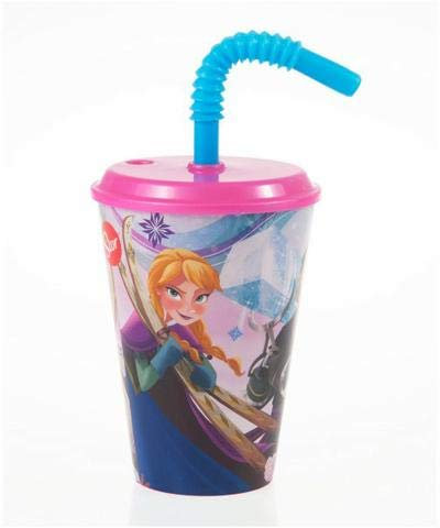 Verre avec paille La Reine des Neiges 15 x 9