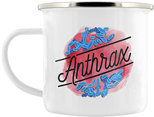 Deadly Detox Emaille-Becher Anthrax weiß