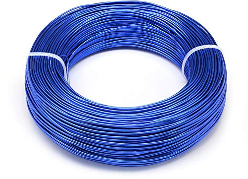 PandaHall - Alambre de aluminio para manualidades y joyería, Azul real, 6 Gauge(4mm)-53ft