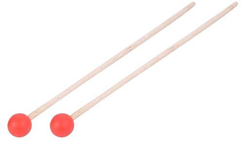 2 Piezas de Palos de Caja, Palillos de Martillo de Fieltro, Martillo, Madera de Arce para xilófono/timbales/Tambores(Rojo) Baquetas para Caja Timbales Y Lamina