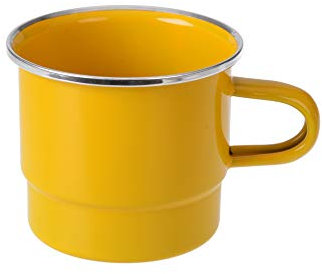 GRÄWE Vaso apilable esmaltado 8 cm amarillo, 300 ml de capacidad