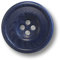 Knopfparadies - 6er Set blau eingefärbte Vierloch Steinnussknöpfe mit breitem, eleganten Rand, Ø: ca. 15mm!