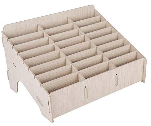 Vbest life Wooden Multiple Cells Mobile Phone Holder Phone Management Storage Box Clean Desktop Cell Phone Storage Box