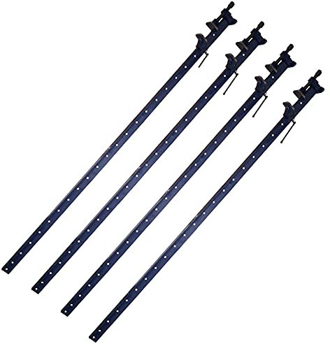 Abrazadera de hierro fundido de 1800 mm, soporte de trabajo con barra en T, 4 piezas