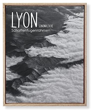 BIRAPA Lyon Châssis pour toile, 80 x 120 cm, chêne Sonoma, cadre pour toile, cadre vide pour toile, cadre à joints d'ombrage pour châssis, cadres