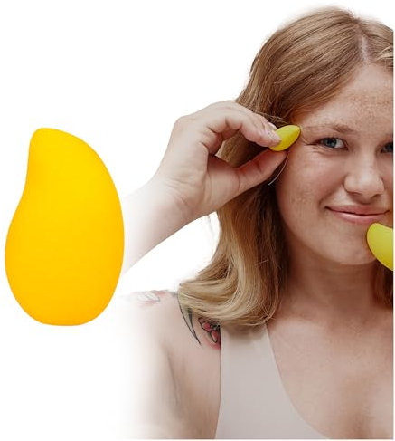 Makeup Mini Sponge Set Make Up Sponge Foundation Blender Beauty Makeup Sponges for Foundation Puffs Blending Sponge Concealer Sponge Applicator BB-Cream Powder Latex-Free Glov Mango Mini Set of 2