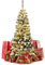 GIANTEX Albero di Natale Stretto e Alto Slim 140/180/225 cm, con 150/250/350 Luci Incorporate, Albero Innevato Romantico, Supporto in Ferro, Rami Spessi, Effetto Realistico