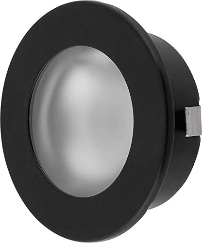 ADAKAT Vollmetall G4 Einbaustrahler mit Glasabdeckung, Schwarz, LED, 12V, 20W, Clipmontage