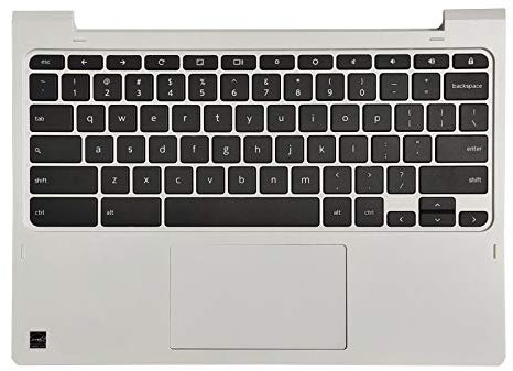 Rinbers Laptop Top Cover Palmrest Upper Case with US Keyboard and Touchpad Assembly Replacement for Lenovo Chromebook 11 C330 5CB0S72816 5CB1B77634 White