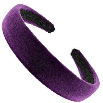 Topkids Accessories Cerchietto in velluto Alice fascia per capelli di lusso, per adulti, donne, ragazze, bambini, matrimonio, sposa, moda Aliceband Paese delle meraviglie 2,5 cm di(viola)