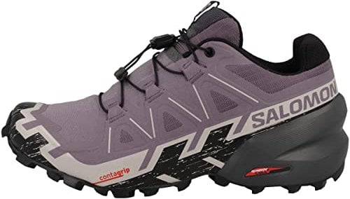 Salomon Damen Speedcross 6 Sneaker, Moonscape Black Ashes of Roses, 41 1/3 EU