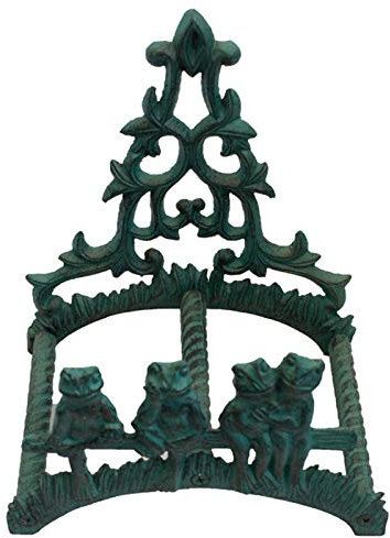 Schlauch 4 Frösche Wandbehang Halter Aufhänger für Hof Rasen Terrasse, Garten Ornamente, strapazierfähige Gusseisen Wasserregal/Ständer