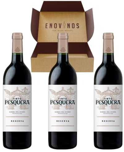 Vino Tinto Pesquera Reserva - 3 x Botellas Vino Tinto 75 cl Ribera del Duero - Mejor Selección ENOVINOS