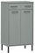 vidaXL Schuhschrank mit Metallbeinen Schuhregal Schuhablage Schuhkommode Flurschrank Schuhaufbewahrung Holzschrank Schrank Grau Massivholz Kiefer