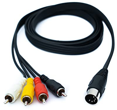 System-S Câble RCA 4 RCA mâle vers DIN 5 broches mâle 150 cm Noir