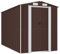 Keketa Gartenhaus Geräteschuppen Gartenhaus aus Blech Gartenhaus Gartenhaus Schuppen Gartengeräte Gartengeräte Dunkelbraun 192x357x223cm Stahl verzinkt