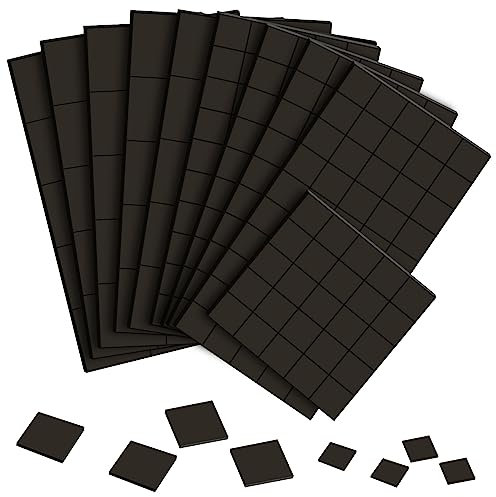 OFFCUP Vielseitige Flache Magnete, 300pcs Selbstklebende Magnete, Mini Magnete Selbstklebend Stark Magnetplatte Klebemagnete Selbstklebend Magnetstreifen Magnet Flach Quadrat 10 x 10mm und 20 x 20mm