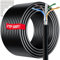 Cat 6 Outdoor Ethernet Cable 500ft Bulk (30 RJ45), Shielded, Direct Burial, 23AWG, Heavy Duty, In-Ground, POE, Waterproof, UV Resistant Internet Cable for Router Gaming, CCA