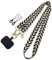 YXRRVING Cordón largo ajustable para teléfono móvil, correa ancha, adornos de tela, perlas para mujer, cuerda para el cuello S0K0