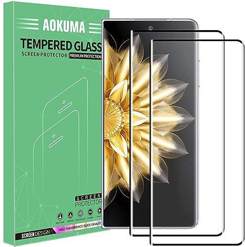 AOKUMA [2 Pezzi Pellicola in Vetro Temperato 3D per Honor Magic V2 3D Protezioni dello schermo,Durezza 9H,Antivibrazione,Anti-graffio,Resistente alle impronte digitali