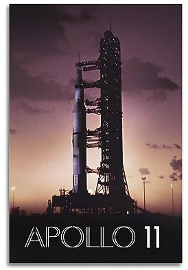 VZRSQZK Space Mission Apollo 11 Poster, dekoratives Gemälde, Leinwand-Wandposter und Kunstdruck, modernes Familienschlafzimmer-Dekor-Poster, 20 x 30 cm