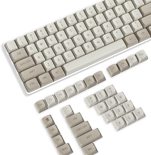 PBT-Tastenkappen,110 Tasten PBT-Double-Shot-Tastenkappen-Set,OEM-Profil,ANSI US-Layout für Mechanische Tastatur,Kompatibel mit MX-Schaltern Cherry/Gateron/Kailh/Akko Schalter,mit Tastenzieher