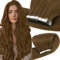 Easyouth Echthaar Extensions Tape in Braun Haarverlangerung Tape in Extensions Remy Tape Extensions Echthaar #4 40g 16zoll