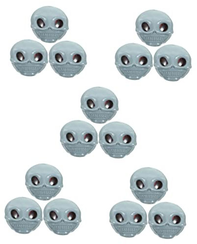 ibasenice 15 STK Skull-Pinch-Musik Halloween-Spielzeug Stressbälle Für Erwachsene Bulk Quetschendes Spielzeug Squeeze-Vent-Spielzeug Sinnesball Kugel Quetschen Plastik Stressabbauer Kind