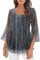 Plus Size Tops for Women UK 3/4 Sleeve Dressy Tops for Evening Wear Chiffon Dress Shirts Versatile Gorgeous Wedding Womens Summer Tops Ladies Tunic Blouses for Women UK Black 3XL
