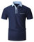 LIUPMWE Polo Uomo Manica Corta Elegante Estiva Polo Casual Golf Business Polo T-Shirt con Tasca Magliette M-3XL,Blu 01,L