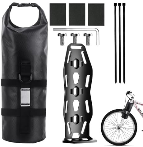 Front Fork Bag for Bike - Water Proof 5L Panniers & Rack Trunks, Lightweight Bike Front Fork Bag | Suspension Bike Fork Protector for Bikepacking Cycling Touring Mountain Adventures