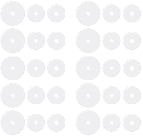 Giantree 30 Stück Anti Wildfleisch Piercing Disc, 7mm 9mm Piercing Scheibe Keloid Disc für Piercing Bump Transparente Silikonscheiben zu stabilisieren Ohrringe Stopper Earlobe Unterstützung Patches
