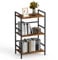 NOVIMANGO Bücherregal 3 Ebenen,Regal, Bücherregal,freistehendes Regal, Wohnzimmer, Schlafzimmer, Arbeitszimmer, 28 x 43 x 74 cm, Industrie-Design, vintagebraun-schwarz