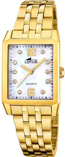 Lotus Uhr Für Damen 18986/1 Square Series Gold Edelstahl Case GoldEdelstahl Band