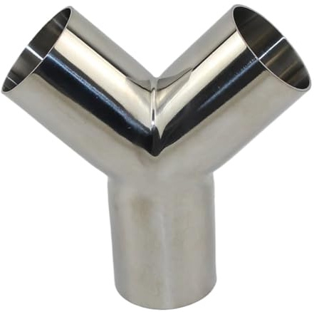 Tuyau D'échappement Raccord Universel en Y pour Tuyaux Sanitaires en T 25/32/38/45/51/63/76 Mm en Acier Inoxydable 304 Voiture Queue Gorge(76mm)