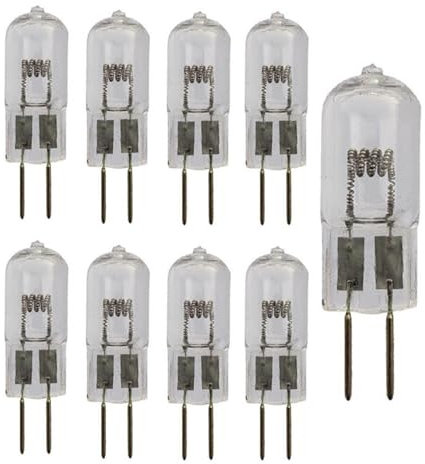 UGEFKMQ 10Pc G6.35 Halogen Light Bulb 12V 50W 100W 2 Pin Capsule G6.35 Light Bulbs GY6.35 Halogen Lamp Light Machine Work Lamp Dimmable 10W