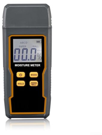 Misuratore di umidità digitale per piastrelle, misuratore di umidità del legno, display LCD retroilluminato, 140 x 70 x 30 mm, adatto per legno
