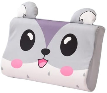 champracer Schlummerkids Kissen Original,Kinderkissen für Besserenund Gesünderen, Calmly Ergonomisch, Kawaii Tiere Kissen, Atmungsaktiv und Hautfreundlich (Mit Kopfkissenbezug) (Maus,50 * 30 cm)