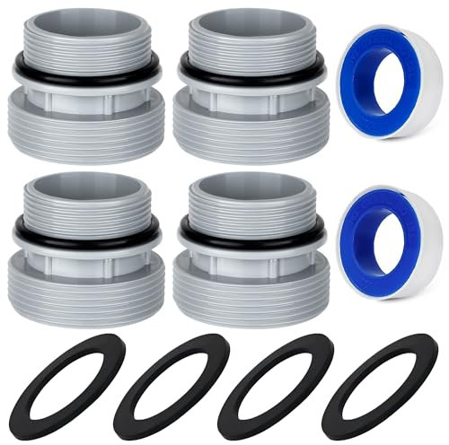 Poolschlauch-Umrüstadapter-Set 4560, 40 mm Schlauch auf 1 1/2 Zoll Adapter, Umrüstsatz, Poolpumpen-Schlauchadapter für Einlassauslass, Poolfilter, Pumpenschlauchanschluss, oberirdische Pools, 4 Stück