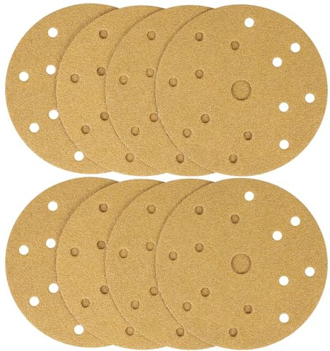 150mm Schleifpapier mit 15 Loch 150 körnung, 40 Stück Schleifscheiben für Exzenterschleifer, 6 inch Klett Schleifblätter für Holzwerkstoffe Spanplatte Metall