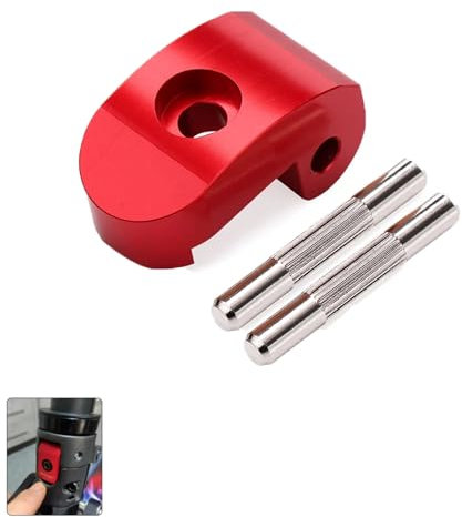 CERFFOOL Fibbia di blocco del gancio pieghevole monopattino per Xiaomi M365/M365 Pro Stabile Robusto Durevole Accessori per Scooter Elettrico (Lega di alluminio, Rosso)