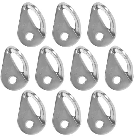 BOYANDM 10Pcs Stainless Steels Climbing Anchors Point Bolts Hanger Climbing Anchors Bolts Hammock Bolts Hanger Plate Easy To Use