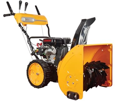 P. Lindberg Benzin-Schneefräse 5,6PS |196ccm | selbstfahrend | 61 cm Arbeitsbreite | Wurfweite bis 11m | Elektrostart & Seilzugstart | LED Scheinwerfer | Radantrieb