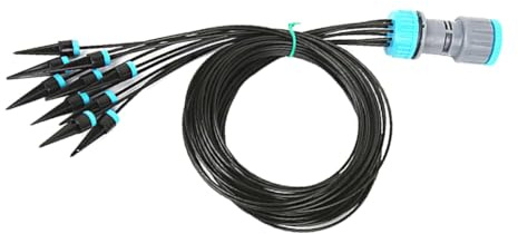 TOYANDONA Kit Sistema Riego Goteo Automático con Goteros Ajustables Cabezas y Manguera para Jardín Huerto y Interior-exterior y Duradero Color Azul