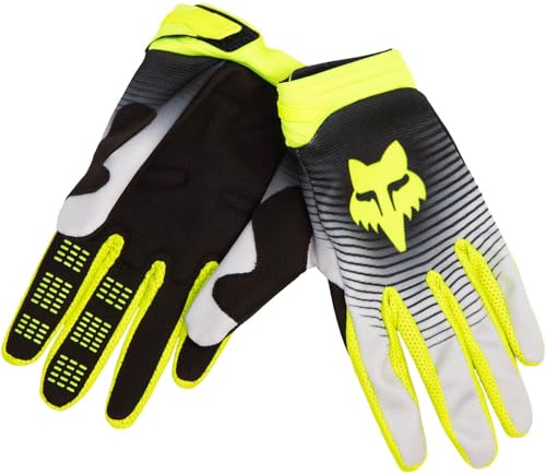 Fox MX 180 Collect Handschuhe Gloves (Grey/Yellow, M)